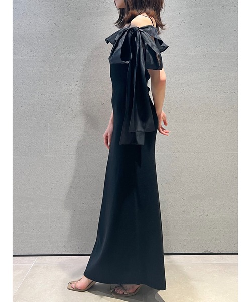 SNIDEL（スナイデル）の「ワンショルリボンニットワンピース（ワンピース・レディース・ブラック/ダークグレー/ミント・F）」の11枚目の写真