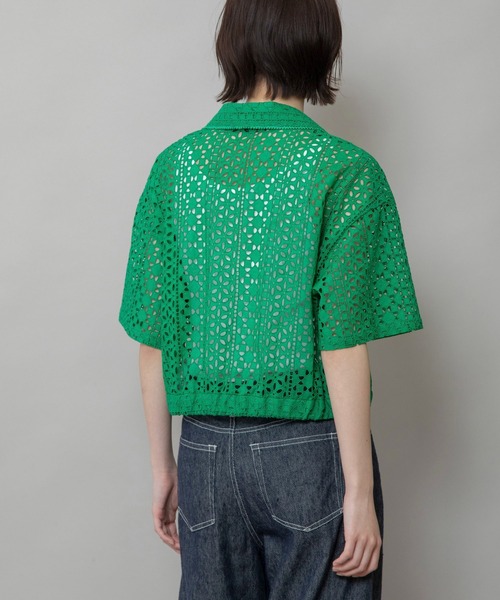 Munich（ミューニック）の「カットワークレースシャツ（シャツ/ブラウス・レディース・ホワイト/ブラック/グリーン・FREE）」の8枚目の写真