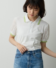 Lipoy（リポイ）の「シフォン使い半袖ポロ（ポロシャツ）」