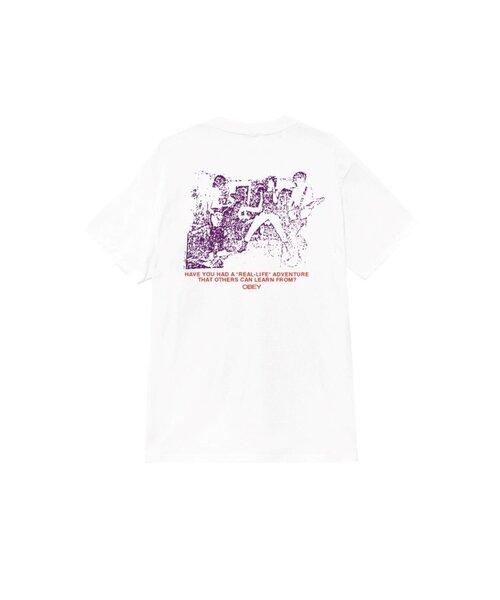 OBEY（オベイ）の「【OBEY】 REAL LIFE CLASSIC TEE（Tシャツ/カットソー・メンズ・ホワイト/ブラック・MEDIUM/LARGE）」の4枚目の写真
