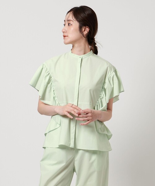 UNITED ARROWS（ユナイテッドアローズ）の「イージー フレアスリーブ ブラウス ‐撥水・UVカット・防シワ‐（シャツ/ブラウス・レディース・オフホワイト/ブラック/ライム/ネイビー・FREE）」の16枚目の写真