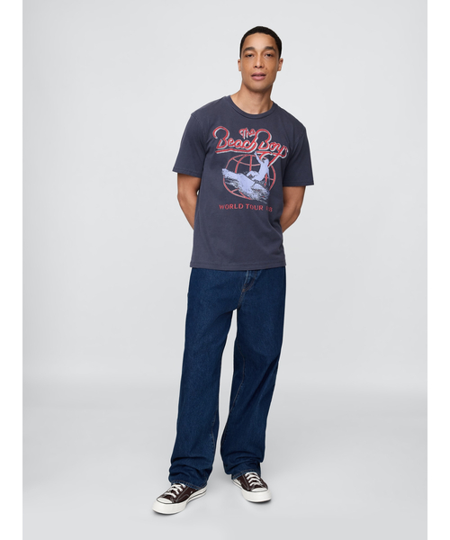 GAP(ギャップ)の「●ビーチ・ボーイズ グラフィックTシャツ/ BEACH BOYS(Tシャツ/カットソー・メンズ・ネイビー・L/XL/XS/S/M)」の9枚目の写真