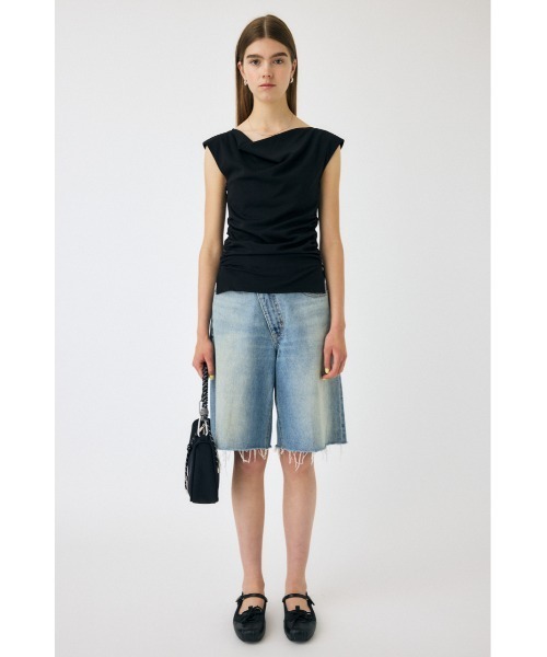 MOUSSY（マウジー）の「COWL NECK ノースリーブトップス（Tシャツ/カットソー・レディース・オフホワイト/ブラック/ブラウン・FREE）」の7枚目の写真
