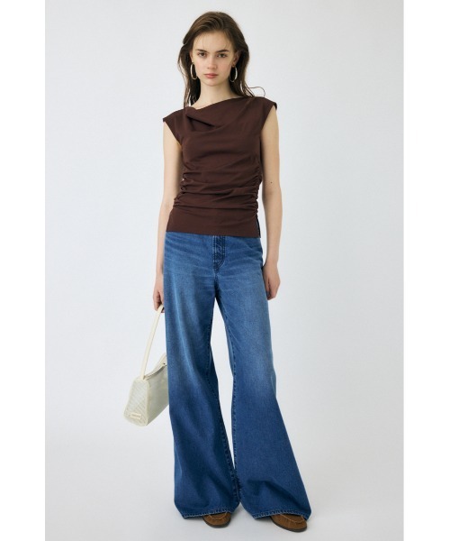MOUSSY（マウジー）の「COWL NECK ノースリーブトップス（Tシャツ/カットソー・レディース・オフホワイト/ブラック/ブラウン・FREE）」の12枚目の写真