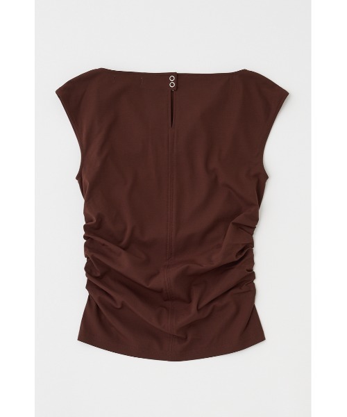 MOUSSY（マウジー）の「COWL NECK ノースリーブトップス（Tシャツ/カットソー・レディース・オフホワイト/ブラック/ブラウン・FREE）」の18枚目の写真