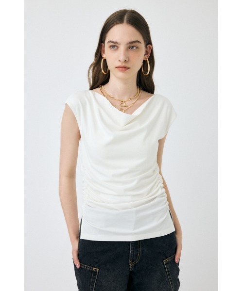 MOUSSY（マウジー）の「COWL NECK ノースリーブトップス（Tシャツ/カットソー・レディース・オフホワイト/ブラック/ブラウン・FREE）」の20枚目の写真