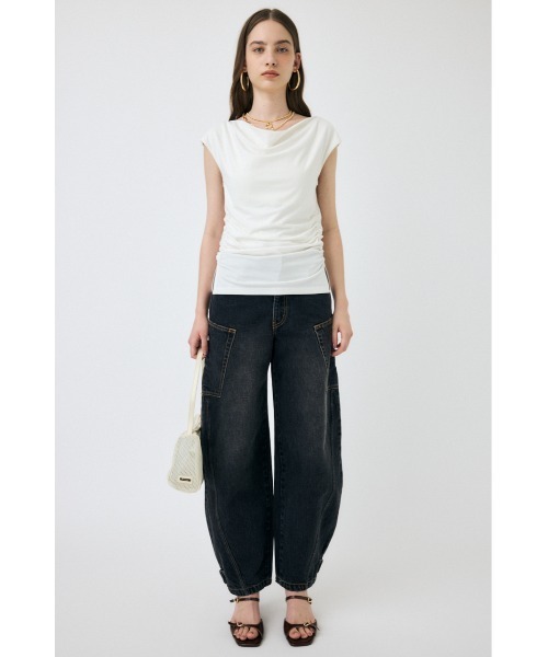 MOUSSY（マウジー）の「COWL NECK ノースリーブトップス（Tシャツ/カットソー・レディース・オフホワイト/ブラック/ブラウン・FREE）」の22枚目の写真