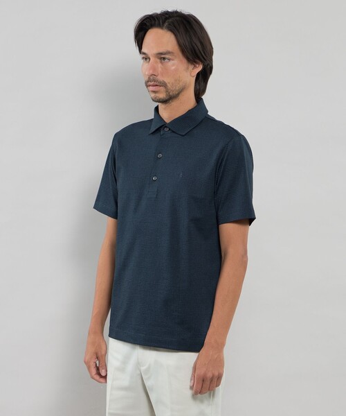 MACKINTOSH LONDON（マッキントッシュ ロンドン）の「ジャカードグレンチェック ブライトンポロシャツ（ポロシャツ・メンズ・ネイビー/ブルー系その他4/ブルー・M/L/XL）」の15枚目の写真