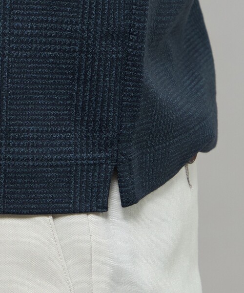 MACKINTOSH LONDON（マッキントッシュ ロンドン）の「ジャカードグレンチェック ブライトンポロシャツ（ポロシャツ・メンズ・ネイビー/ブルー系その他4/ブルー・M/L/XL）」の8枚目の写真