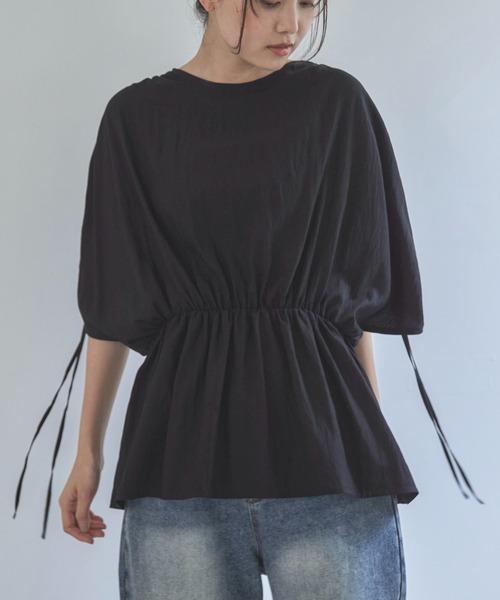 feepur（フェピュール）の「ショルダーギャザーボックスブラウス（シャツ/ブラウス・レディース・アイボリー/ブラック・MEDIUM）」の18枚目の写真