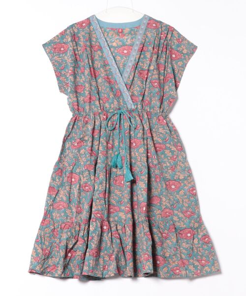 チャイハネ(チャイハネ)の「【チャイハネ】アリーンチュニックワンピース(チュニック・レディース・ブルー/ホワイト・FREE)」の3枚目の写真