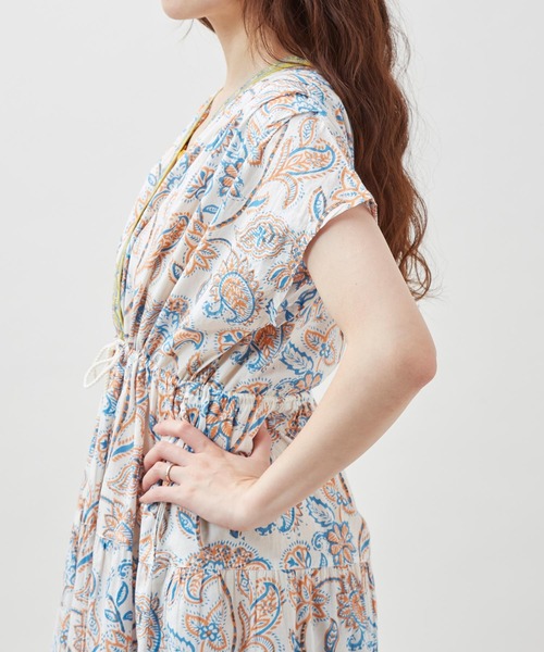 チャイハネ(チャイハネ)の「【チャイハネ】アリーンチュニックワンピース(チュニック・レディース・ブルー/ホワイト・FREE)」の11枚目の写真