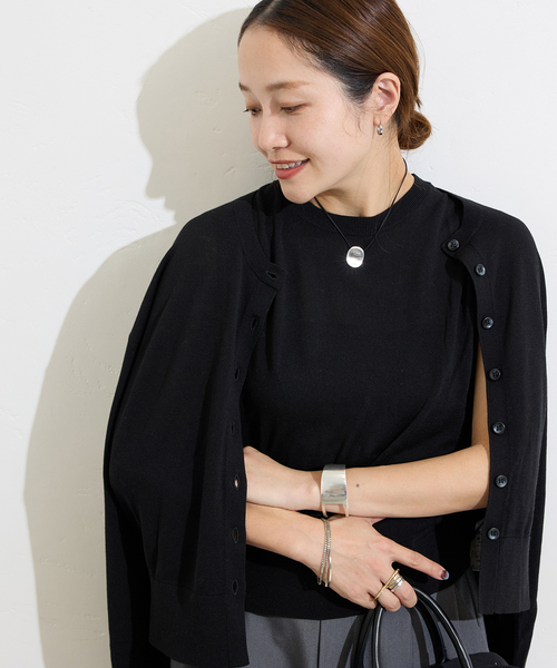 JOURNAL STANDARD(ジャーナルスタンダード)の「ウォッシャブルVOCE アンサンブル(アンサンブル・レディース・レッド/ブラック/チャコールグレー・FREE)」の1枚目の写真