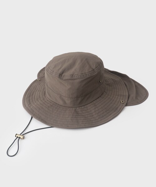 OPAQUE.CLIP(オペークドットクリップ)の「シェード付ハット(ハット・レディース・ダークブラウン/チャコールグレー・00)」の1枚目の写真