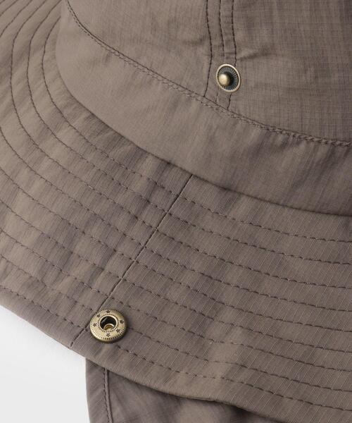 OPAQUE.CLIP(オペークドットクリップ)の「シェード付ハット(ハット・レディース・ダークブラウン/チャコールグレー・00)」の4枚目の写真