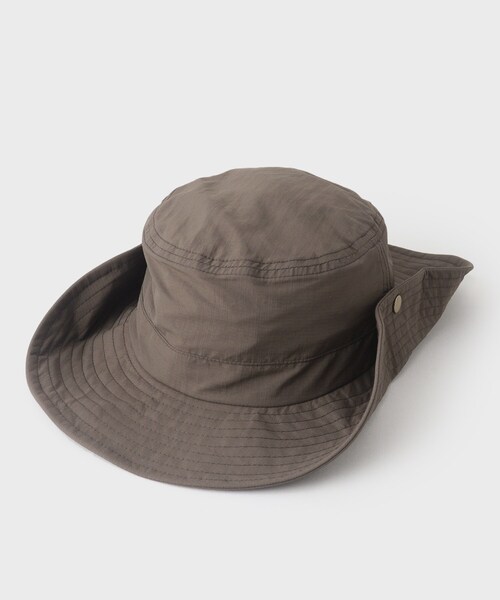 OPAQUE.CLIP(オペークドットクリップ)の「シェード付ハット(ハット・レディース・ダークブラウン/チャコールグレー・00)」の3枚目の写真