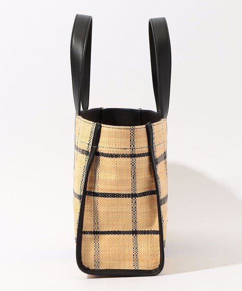 EleSac（エルサック）の「Ele`Sac CHECK WIDE TOTE バッグ（ハンドバッグ・レディース・ライトブルー/ブラック系その他/ホワイト系その他・FREE）」の5枚目の写真