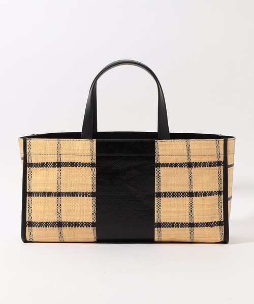 EleSac（エルサック）の「Ele`Sac CHECK WIDE TOTE バッグ（ハンドバッグ・レディース・ライトブルー/ブラック系その他/ホワイト系その他・FREE）」の6枚目の写真