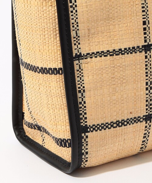 EleSac（エルサック）の「Ele`Sac CHECK WIDE TOTE バッグ（ハンドバッグ・レディース・ライトブルー/ブラック系その他/ホワイト系その他・FREE）」の9枚目の写真