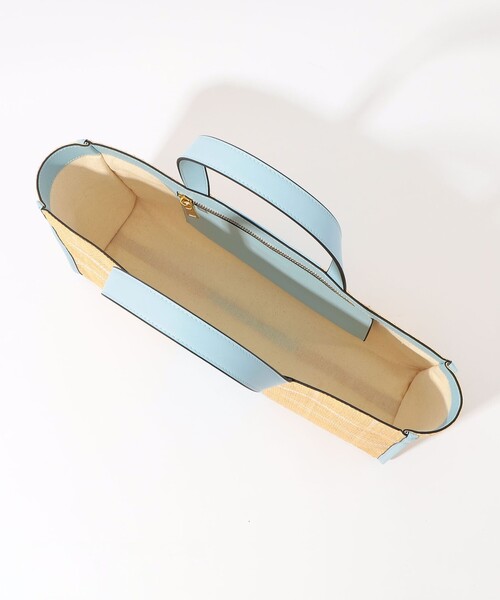 EleSac（エルサック）の「Ele`Sac CHECK WIDE TOTE バッグ（ハンドバッグ・レディース・ライトブルー/ブラック系その他/ホワイト系その他・FREE）」の13枚目の写真