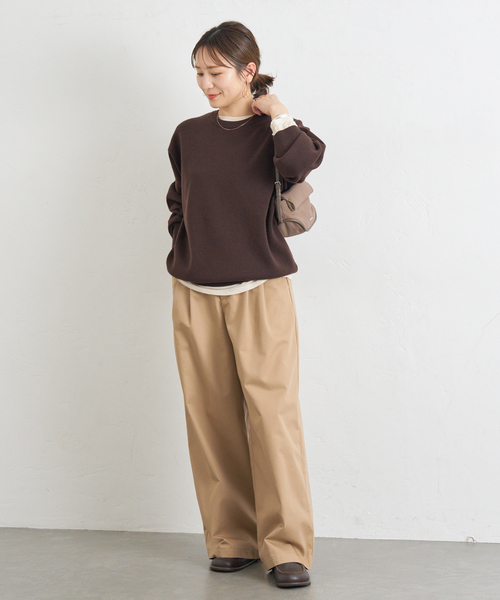 JOURNAL STANDARD（ジャーナルスタンダード）の「《WEB限定追加》ウォッシャブルTEXBRIDクループルオーバー（ニット/セーター・レディース・チャコールグレー/ブラック/ブラウン・FREE）」の10枚目の写真