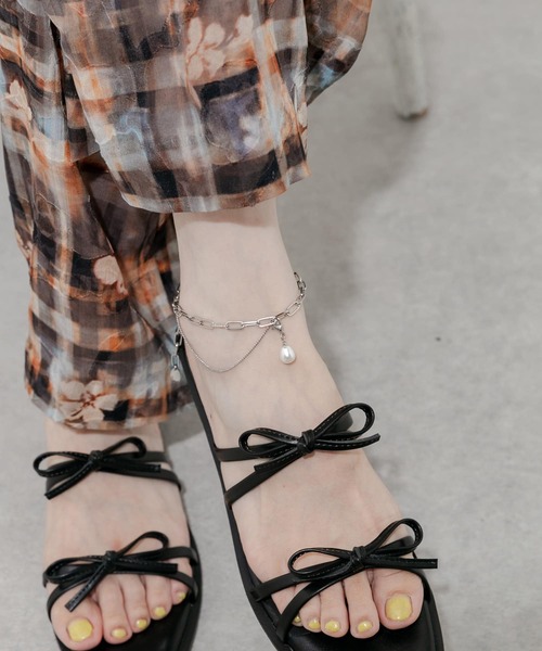 SMELLY（スメリー）の「パールトップコンビチェーンアンクレット（アンクレット・レディース・シルバー・-）」の2枚目の写真