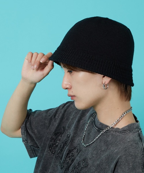 improves（インプローブス）の「ニット クロシェハット（ハット・メンズ・ブラック/ホワイト・FREE）」の6枚目の写真