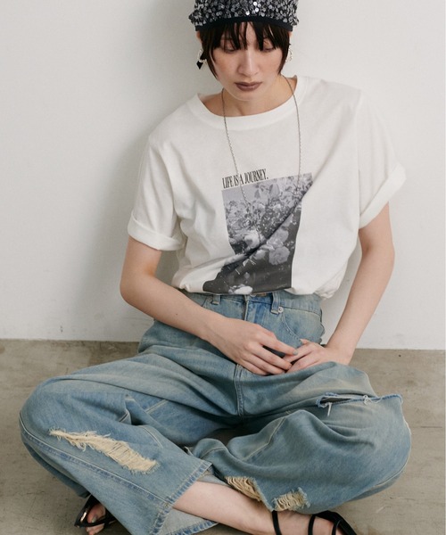 LARUTA（ラルータ）の「【LARUTA】アソートフォトTシャツ［汗染み防止機能付き］（Tシャツ/カットソー・レディース・その他1/その他2/その他3・FREE）」の10枚目の写真