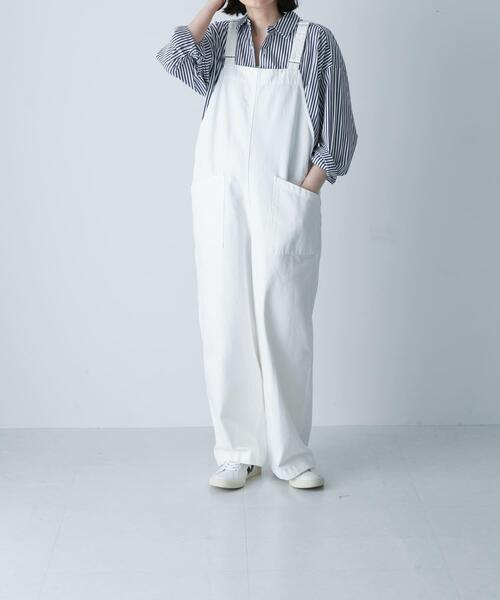 かぐれ(カグレ)の「バッククロスサロペット(サロペット/オーバーオール・レディース・オフホワイト/インディゴブルー/ブラック・FREE)」の8枚目の写真