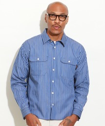 ROTAR | Blue Striped Work Shirt(シャツ/ブラウス)