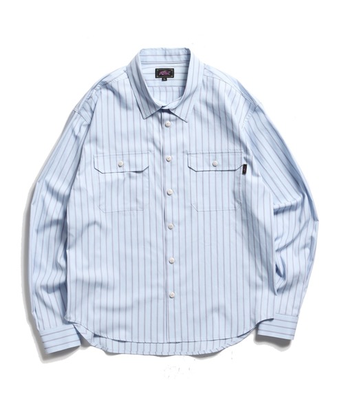 ROTAR(ローター)の「Blue Striped Work Shirt(シャツ/ブラウス・メンズ・ネイビー/サックスブルー・X-LARGE/LARGE/MEDIUM)」の5枚目の写真