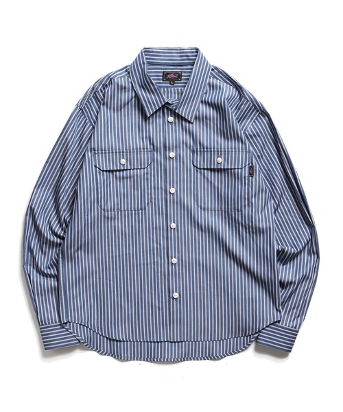 ROTAR(ローター)の「Blue Striped Work Shirt(シャツ/ブラウス・メンズ・ネイビー/サックスブルー・X-LARGE/LARGE/MEDIUM)」の7枚目の写真