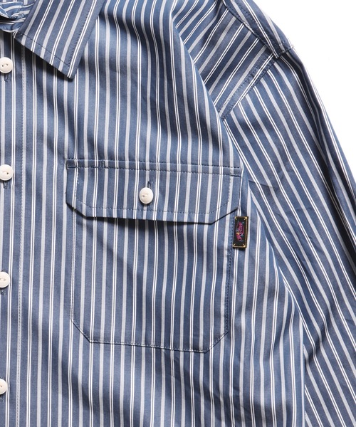 ROTAR(ローター)の「Blue Striped Work Shirt(シャツ/ブラウス・メンズ・ネイビー/サックスブルー・X-LARGE/LARGE/MEDIUM)」の8枚目の写真