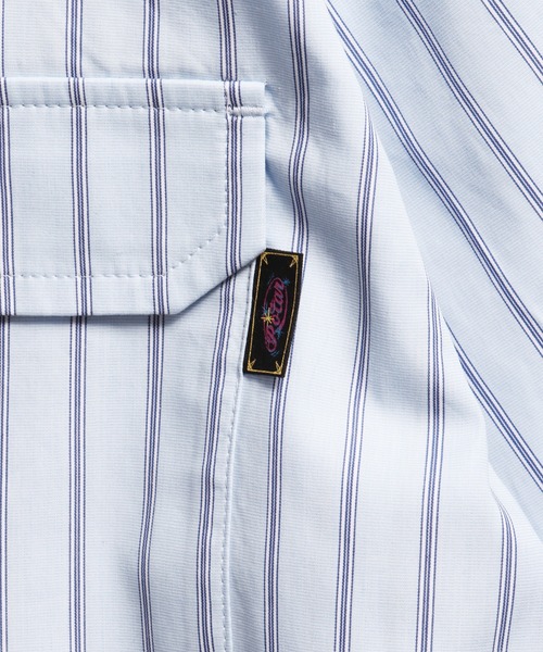 ROTAR(ローター)の「Blue Striped Work Shirt(シャツ/ブラウス・メンズ・ネイビー/サックスブルー・X-LARGE/LARGE/MEDIUM)」の10枚目の写真