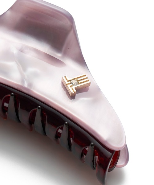 LANVIN en Bleu（ランバンオンブルー）の「ニュアンスカラーバンス（バレッタ/ヘアクリップ・レディース・パープル/ベージュ・ONE SIZE）」の9枚目の写真