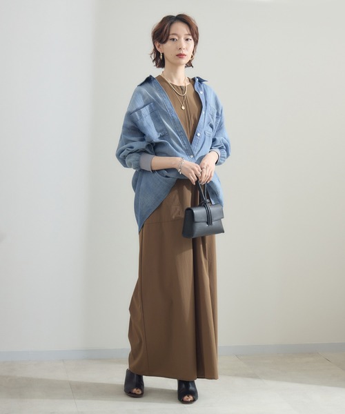 Paradise Picnic（パラダイスピクニック）の「Dignite Collier シアーデニムシャツ（シャツ/ブラウス・レディース・ブルー/ライトブルー・FREE）」の14枚目の写真