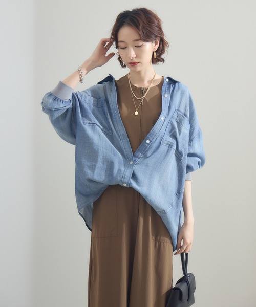 試着のみDignite collier デニムシアーシャツ fit=scale-down,w=1200