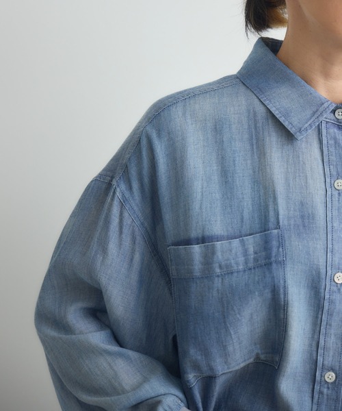 Dignite collier シアーデニムシャツ Dignite Collier シアーデニムシャツ（シャツ/ブラウス