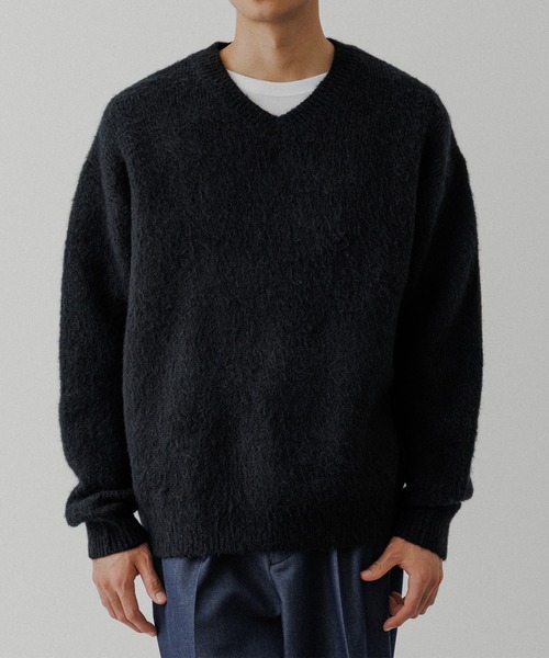 モヘアミックス オーバーサイズ Vネックニット（ニット/セーター