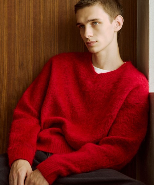 モヘアミックス オーバーサイズ Vネックニット（ニット/セーター