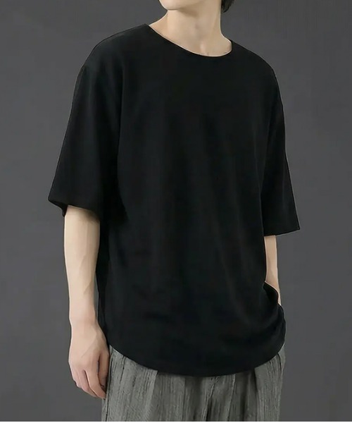 revertical(リバーティカル)の「ボートネックラウンド半袖Tシャツ(Tシャツ/カットソー・メンズ・ベージュ/グレー/ブラック・SMALL/MEDIUM/LARGE)」の4枚目の写真