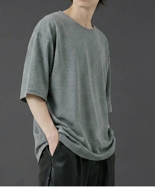 revertical(リバーティカル)の「ボートネックラウンド半袖Tシャツ(Tシャツ/カットソー・メンズ・ベージュ/グレー/ブラック・SMALL/MEDIUM/LARGE)」の10枚目の写真