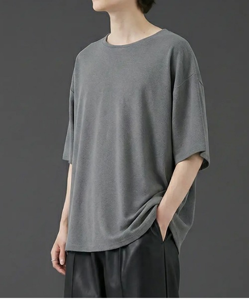 revertical(リバーティカル)の「ボートネックラウンド半袖Tシャツ(Tシャツ/カットソー・メンズ・ベージュ/グレー/ブラック・SMALL/MEDIUM/LARGE)」の9枚目の写真