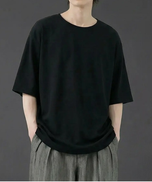 revertical(リバーティカル)の「ボートネックラウンド半袖Tシャツ(Tシャツ/カットソー・メンズ・ベージュ/グレー/ブラック・SMALL/MEDIUM/LARGE)」の5枚目の写真