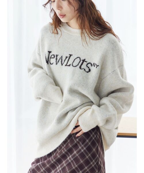 Ungrid ロゴルーズニット 新品タグ付き セール】【WEB限定】ロゴルーズニット（ニット/セーター）｜Ungrid