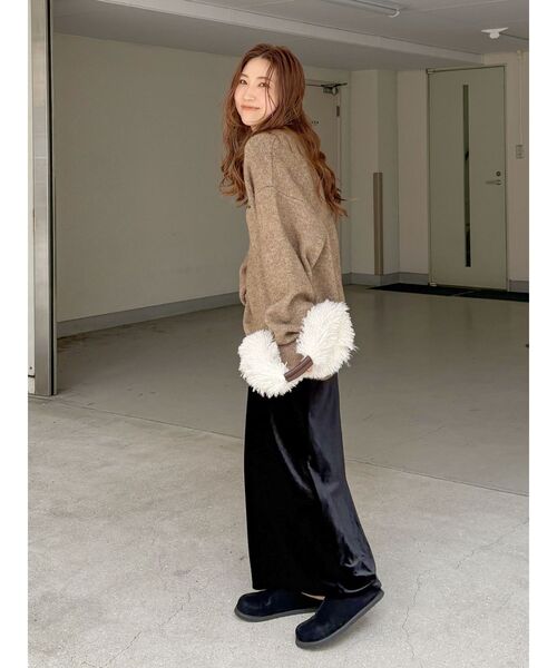 Ungrid（アングリッド）の「【WEB限定】ロゴルーズニット（ニット/セーター・レディース・レッド/アイボリー/ネイビー/モカ/チャコールグレー・FREE）」の20枚目の写真