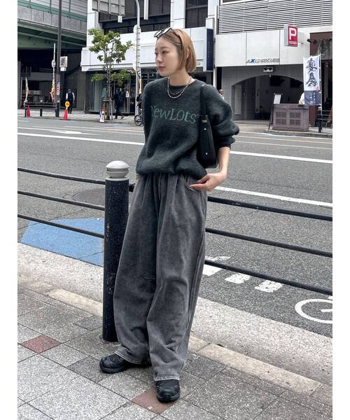 Ungrid（アングリッド）の「【WEB限定】ロゴルーズニット（ニット/セーター・レディース・レッド/アイボリー/ネイビー/モカ/チャコールグレー・FREE）」の15枚目の写真