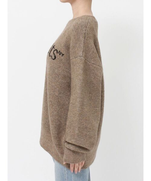 Ungrid（アングリッド）の「【WEB限定】ロゴルーズニット（ニット/セーター・レディース・レッド/アイボリー/ネイビー/モカ/チャコールグレー・FREE）」の9枚目の写真