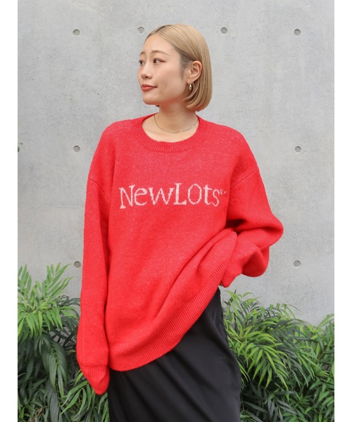 Ungrid（アングリッド）の「【WEB限定】ロゴルーズニット（ニット/セーター・レディース・レッド/アイボリー/ネイビー/モカ/チャコールグレー・FREE）」の5枚目の写真