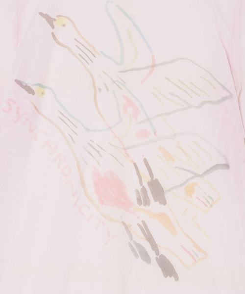 THINGS THAT MATTER（シングス ザット マター）の「LEE IZUMIDA × SHEER TULLE TOPS / リーイズミダシアーチュールトップス（その他トップス・レディース・ピンク/ホワイト・FREE）」の6枚目の写真